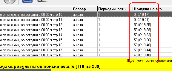 Пример диагностики запросов к auto.ru